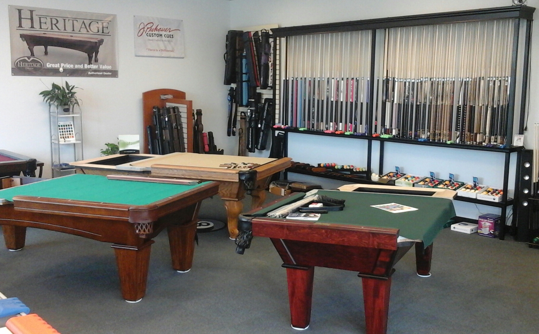 Pool table shop store